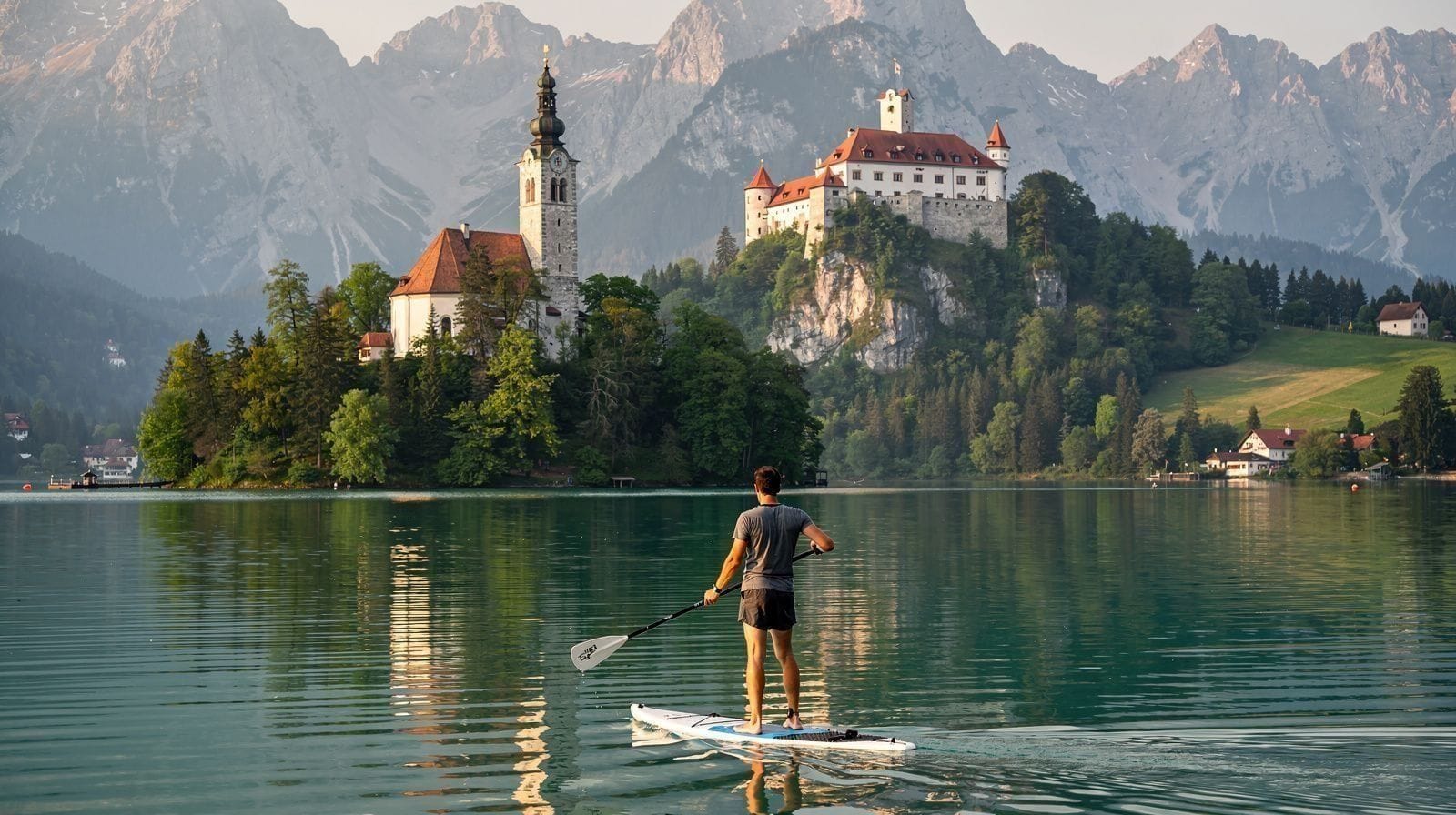 Stand-Up Paddleboarding sul lago di Bled